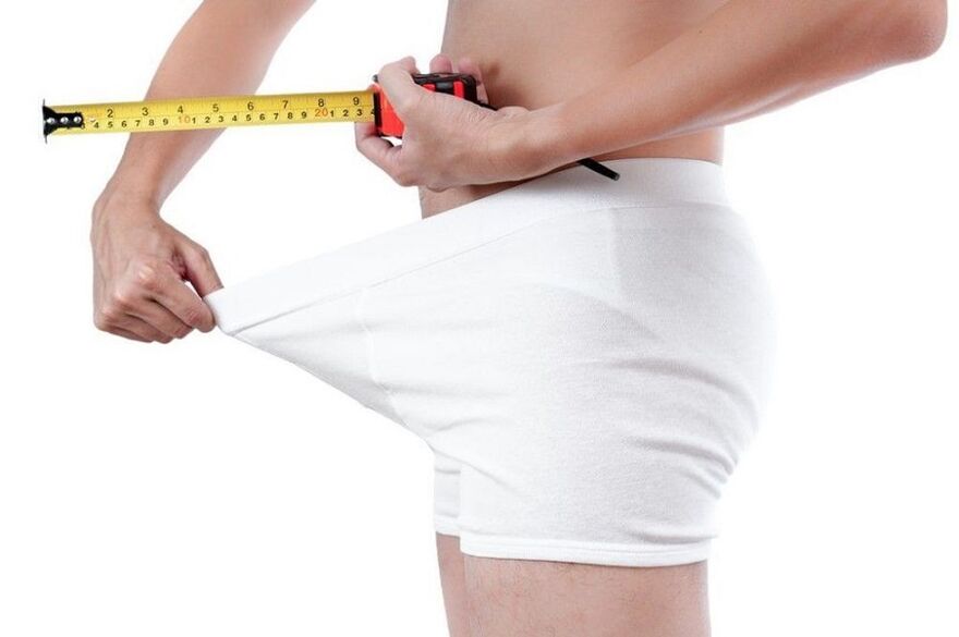 इज़ाफ़ा अभ्यास से पहले लिंग का माप